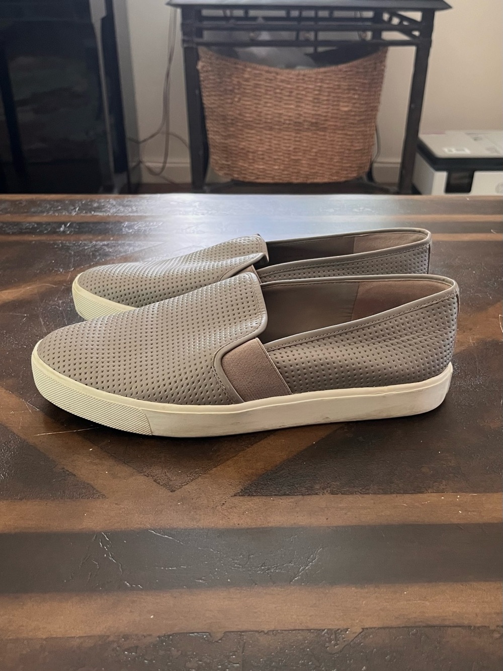 Vince Blair Slip-On Sneakers Size 8M color Taupe Grey